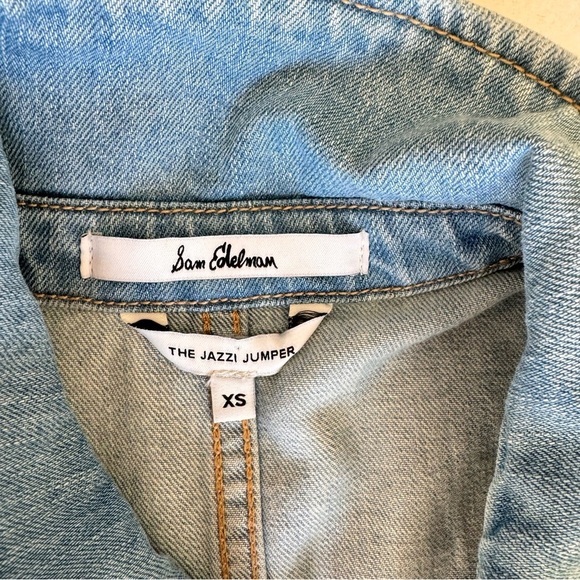 SAM EDELMAN The Jazzy Denim Jumpsuit Overall Size XS - Picture 4 of 11